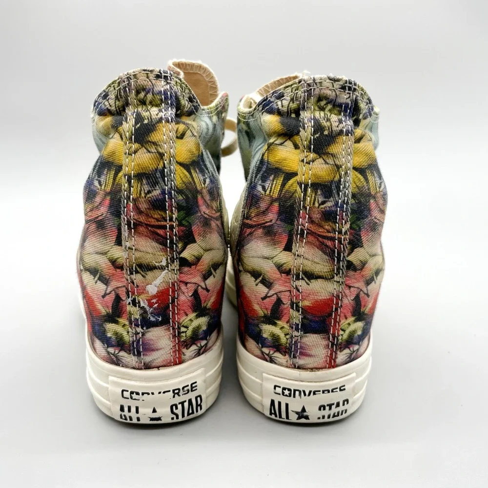 Converse Chuck Taylor All Star Lux Floral Womens 9 Hidden Wedge Sneaker Boho - Picture 5 of 11